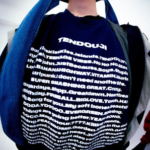 【編號077】| TENDOUJI | TENDOUJI ALL SONGS T-Shirt (Navy)